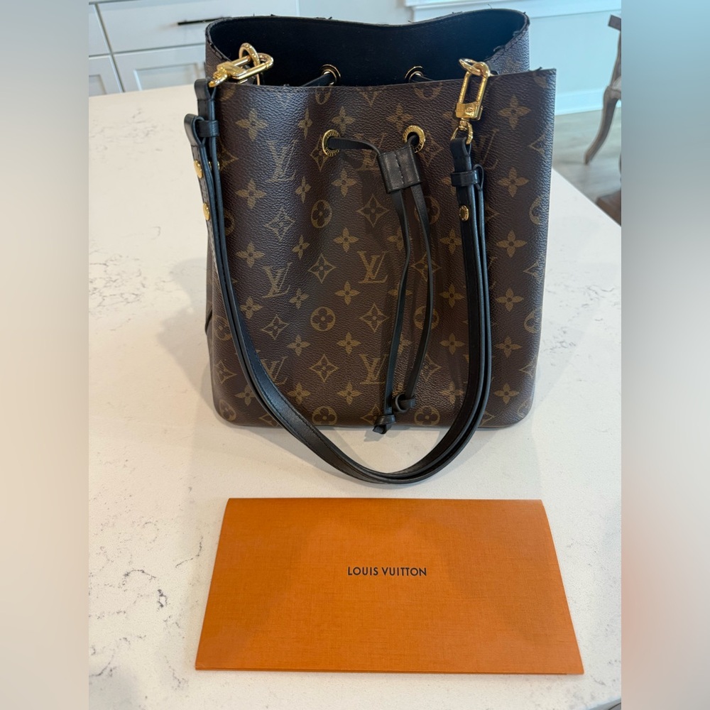 Louis Vuitton Brown and Black Monogram Shoulder Bag